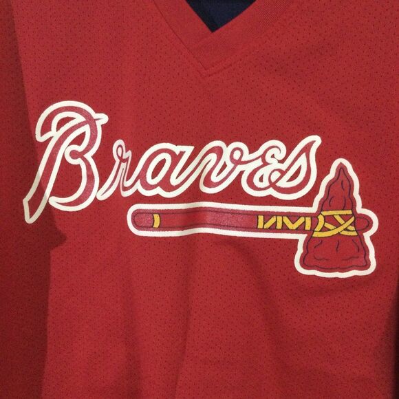 Majestic Jersey Unisex No Size Red Blue Atlanta Braves Reversable Graphic - Picture 8 of 12